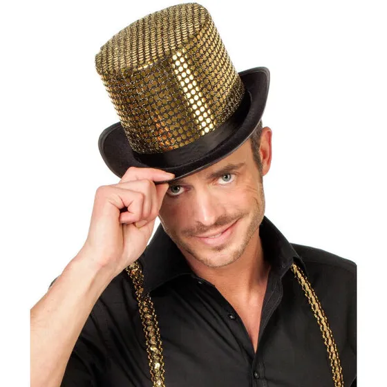 Guld paljetter i cylinder til hobby og dekoration