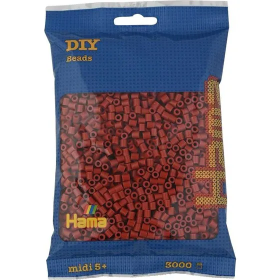 Hama Midi Perler 3000 stk  Rdbrun