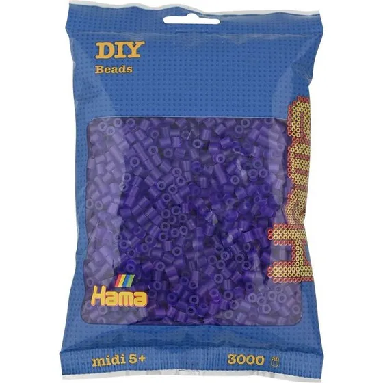 Hama Midi Perler 3000 stk – Transparent lilla