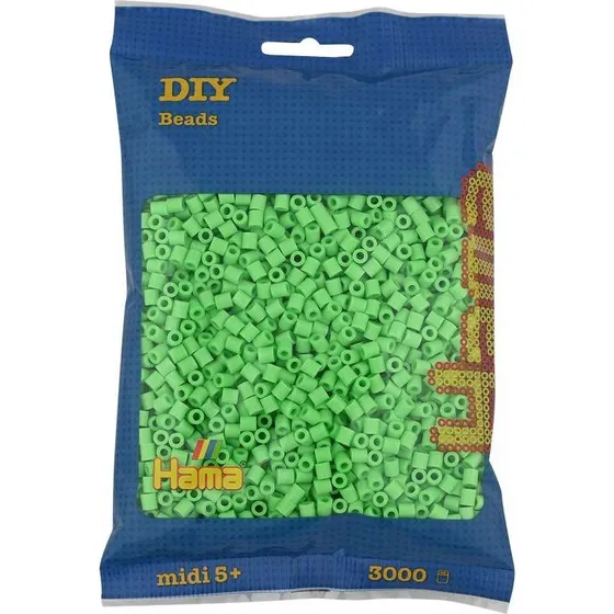 Hama Midi Perler Pastel Grøn 3.000 stk