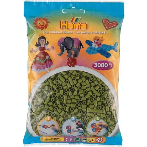 Hama Midi Perler 3.000 stk  Oliven