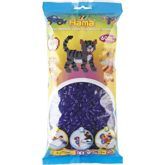 Hama Midi Perler 6000 stk – Transparent Lilla