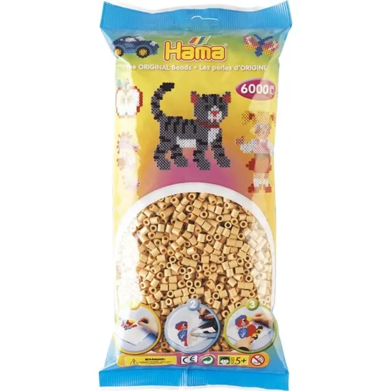 Hama Midi Perler Beige 6000 stk