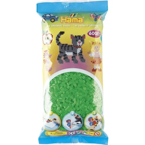 Hama Midi Perler 6.000 stk  Neon Grn
