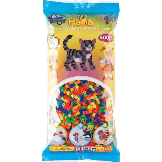 Hama Midi Perler Neon Mix 6000 stk