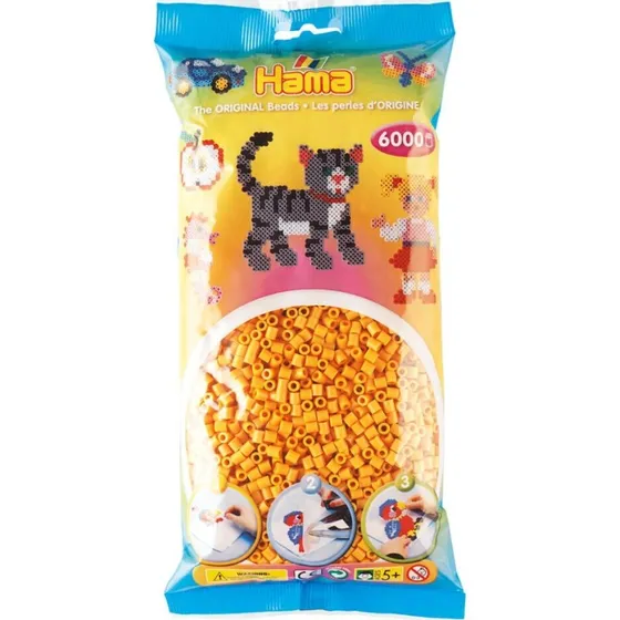 Hama MIDI Perler 6000 stk  Peter Plys Gul