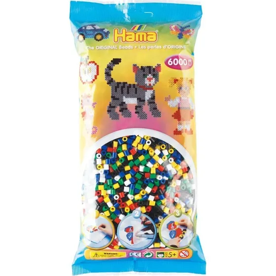 Hama Midi Perler 6000 stk  Farve Mix 6
