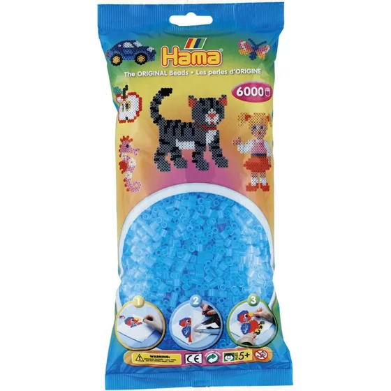 Hama Midi Perler 6000 stk  Transparent Bl