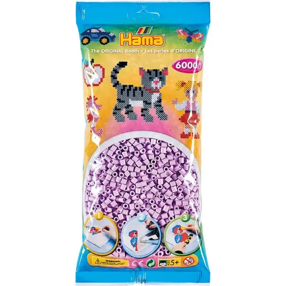 Hama Midi Perler 6000 stk - Pastel Lys Lilla