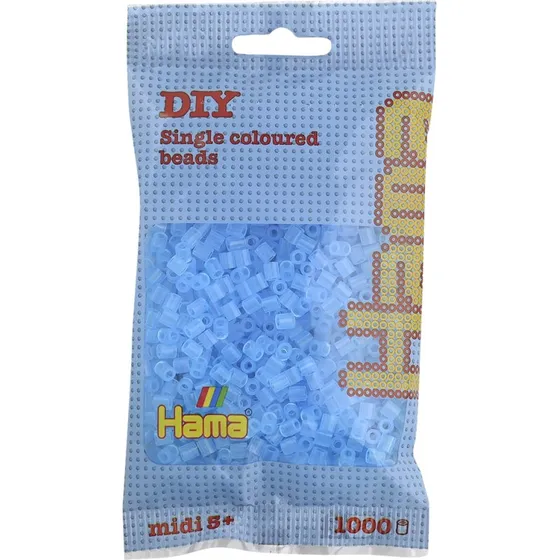 Hama Midi Perler 1000 stk  Transparent Bl (207-73)