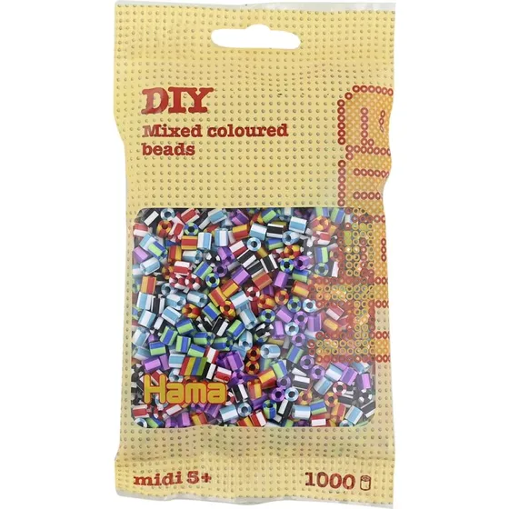 Hama Midi Perler Stribet Mix 90  1.000 stk