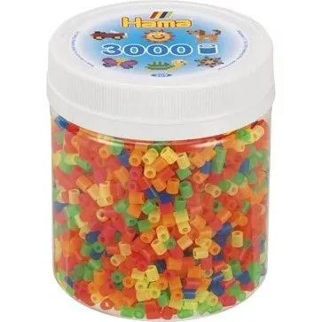 Hama Midi Perler 3.000 stk - Neon Mix (Bger)