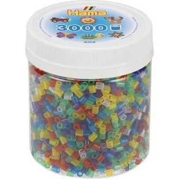 Hama Midi Perler 3.000 stk  Transparent Mix (Bger 209-53)