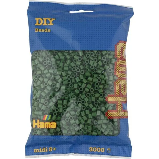 Hama Midi Perler 3000 stk  Skovgrn