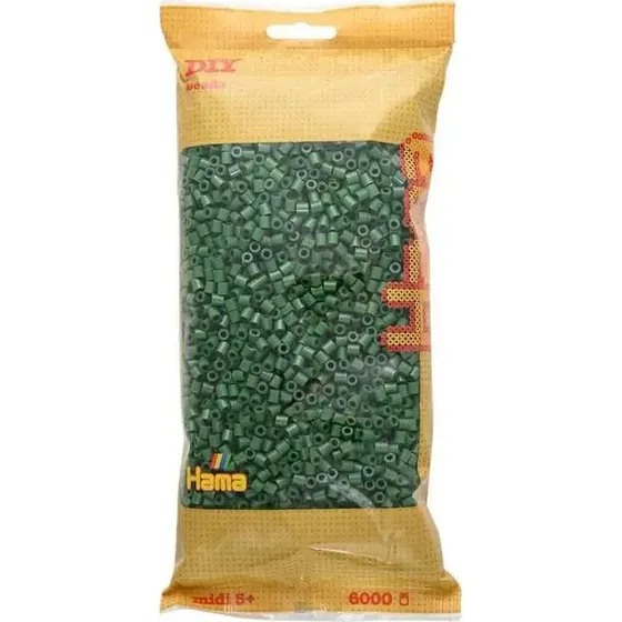 Hama Midi Perler 6000 stk  Skovgrn