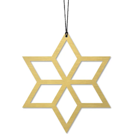 Felius Design Stjerne Kanter, Messing 7x6 cm - 2 stk.
