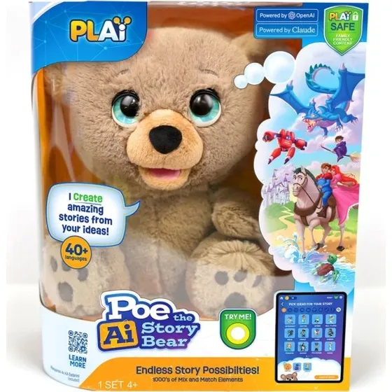 Play-I Poe  Interaktiv AI-historiebamse (dansk tale)