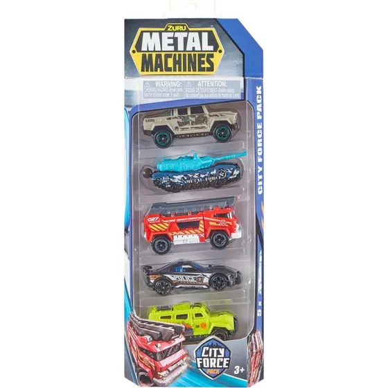 Zuru Metal Machines City Force 5-pak legetøjsbiler