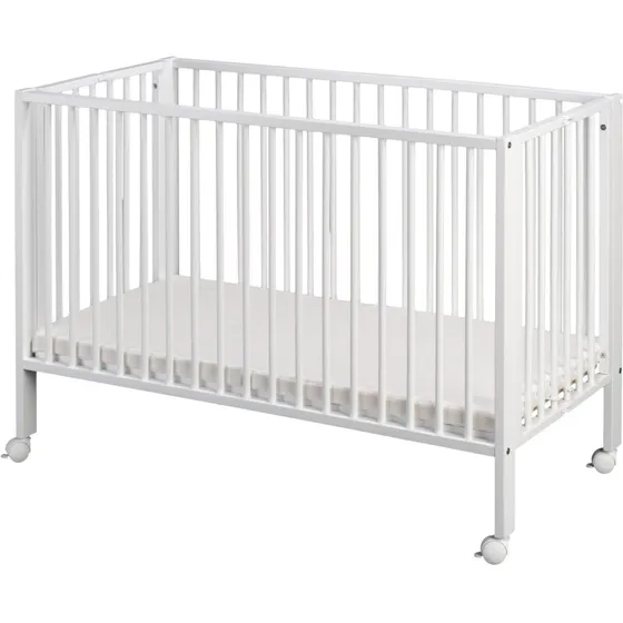 tiSsi Jori White Lacquer sammenklappelig seng, hvid (massiv bøg)