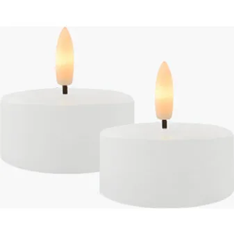 Sirius Sille genopladelig fyrfadslys Ø6 cm H3,4 cm hvid