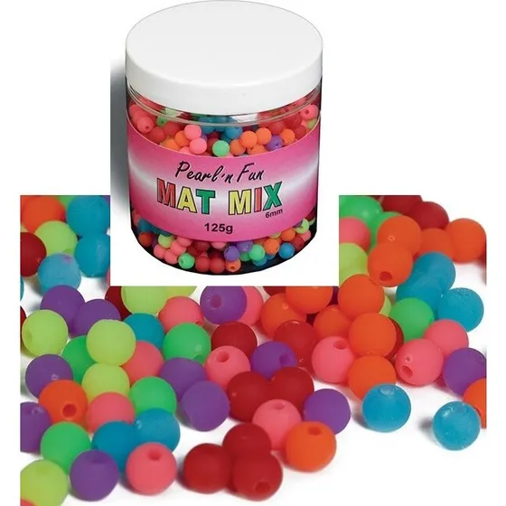 Pearl'n Fun Mat Mix 6 mm - 125 g perler