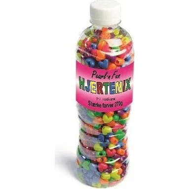 Pearl'n Fun Hjertemix 270 g – Plastperler i klare farver