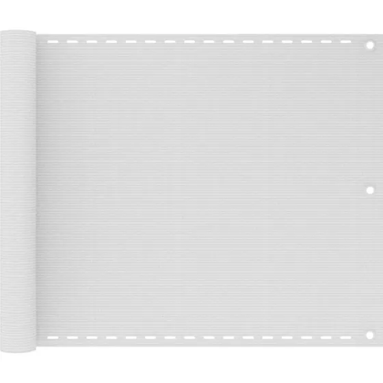 Balkonafskærmning HDPE 75x400 cm - Hvid