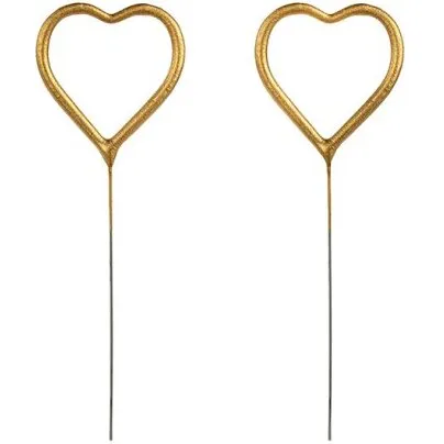 Stjernekastere Hjerteformet 2 stk. – Guldfarvet
