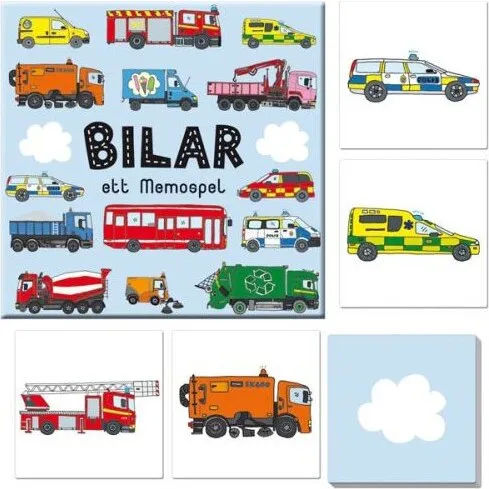 Bil Vendespil til Børn – Memo 32 Kort
