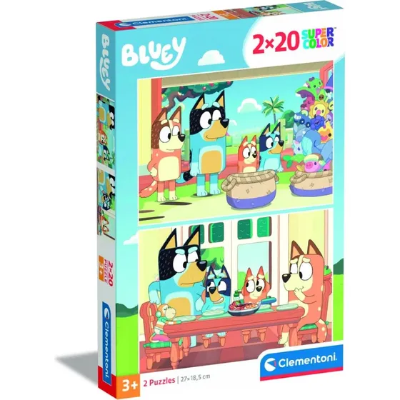 Bluey Puslespil 2 x 20 brikker - Clementoni