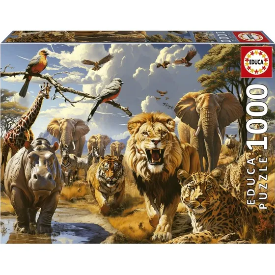 Educa Wild Animals Puslespil 1000 brikker