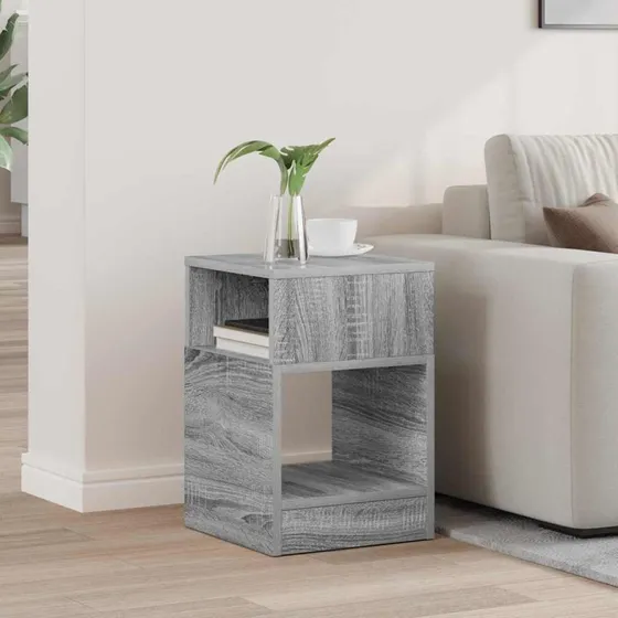 Endebord Sonoma grå 30,5x30x45 cm – Konstrueret træ