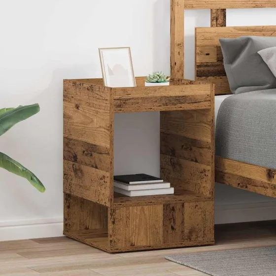 Endeborde 2 stk – Gammelt træ look 40x40x56 cm