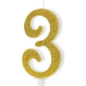 Fødselsdagslys 10 cm – Guld