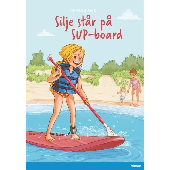 Silje står på SUP-board, Blå Læseklub