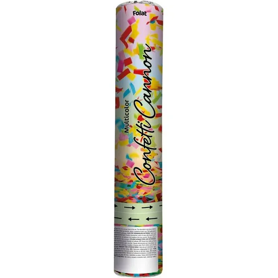 PartyPopper Konfettikanon Papirkonfetti Regnbue 28 cm