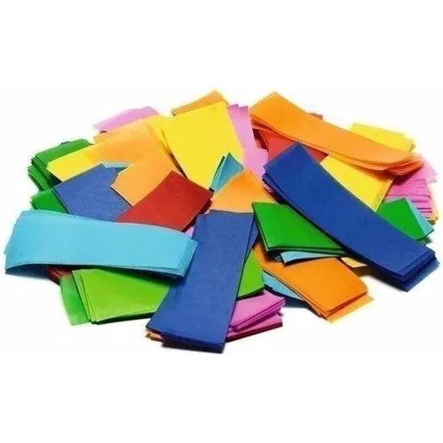 TCM Papirkonfetti rektangulær 55x18 mm flerfarvet 1 kg