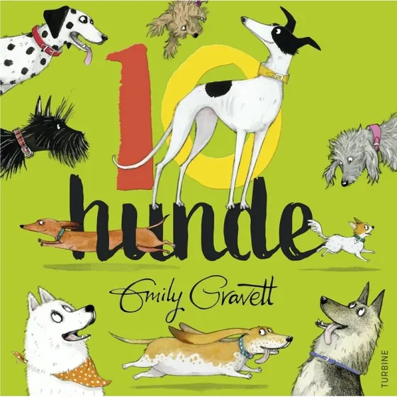10 hunde – Emily Gravett (billedbog om tal og mængder)
