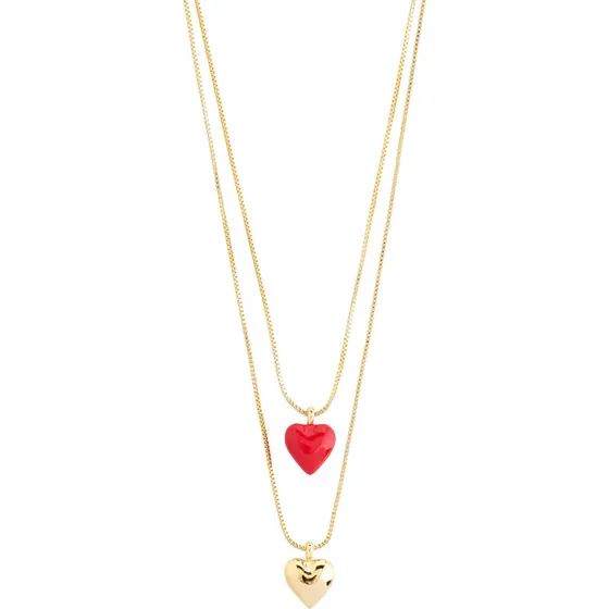 Pilgrim Maeve 2-i-1 halskæde, guldbelagt