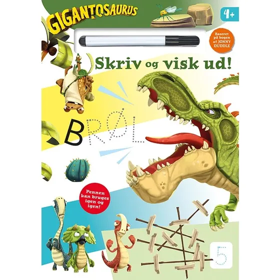 Gigantosaurus - Skriv og visk ud (Øvelsesbog)