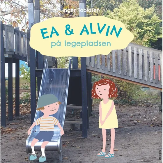 Ea og Alvin på legepladsen — papbog af Inger Tobiasen