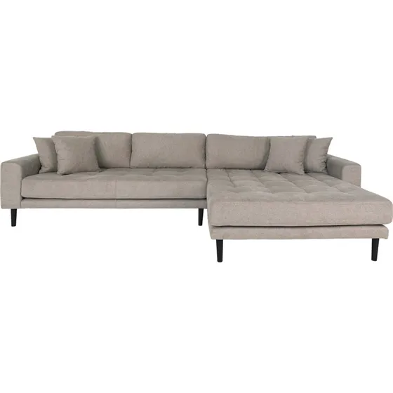 Lido loungesofa højre chaiselong, stone polyester (4 puder)