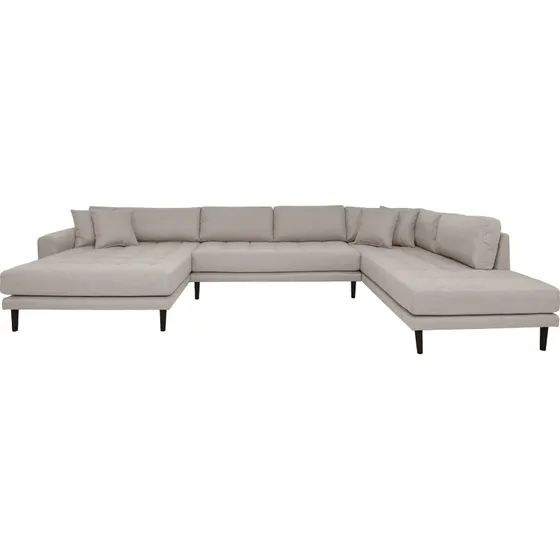 Lido U-sofa venstrevendt med åben ende - Stone