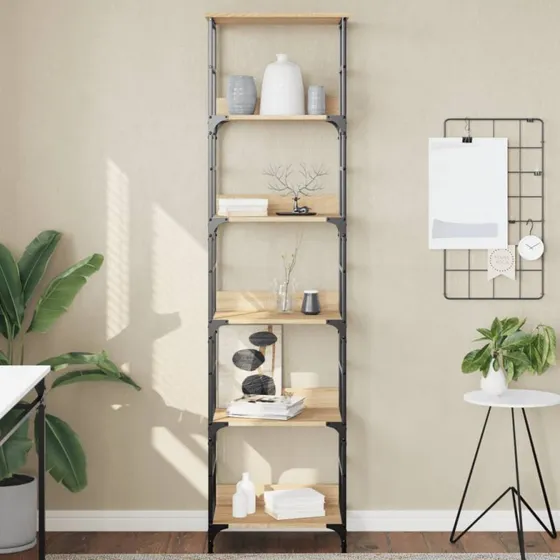 Bogreol Sonoma eg 50x33x188,5 cm - konstrueret træ