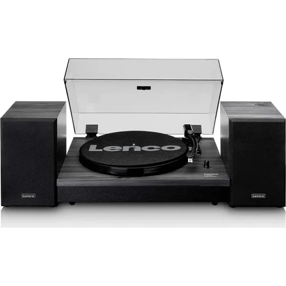 Lenco LS-300 Pladespiller med Bluetooth & 2 træhøjttalere