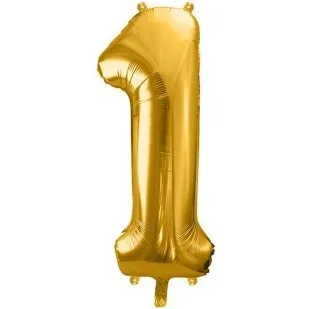 Folieballon Tal 1 Guld 86 cm