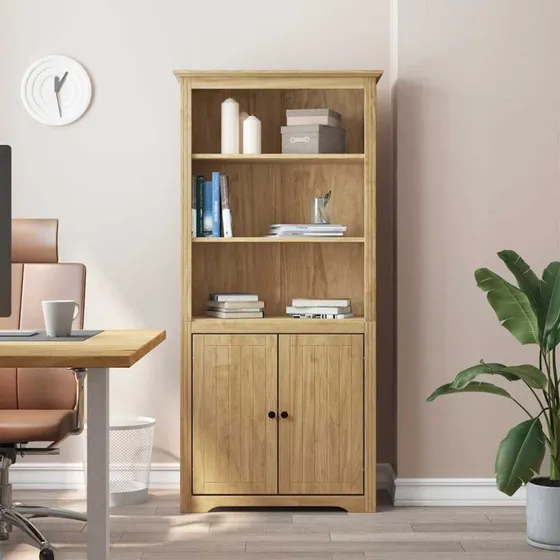 Bogreol BODO honningbrun 82×40×173 cm