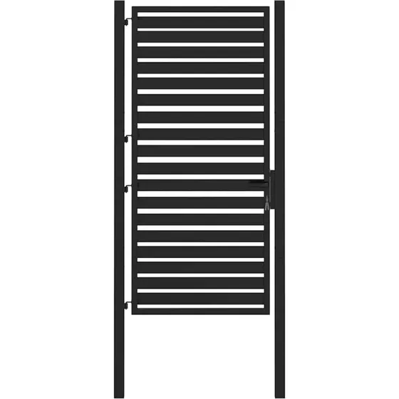 Lsbar havelge 100x180 cm i sort aluminium