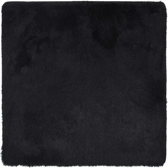 Shaggy gulvtæppe NAVARRA 120x120 cm - Sort polyester