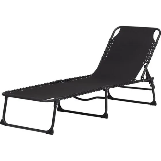 OUTFIT Solseng sæt 2, sammenklappelig justerbar sort